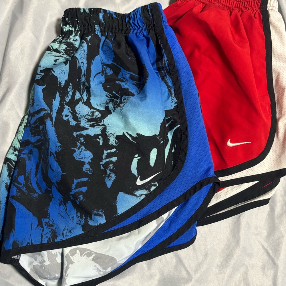 Nike Red and Blue Athletic Shorts